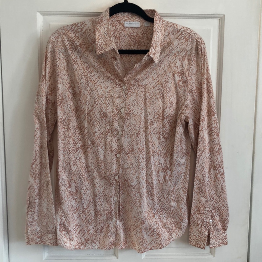 Rose snake-skin pattern NY&Co blouse